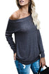 Sexy Black Women's Off Shoulder Tunic Top